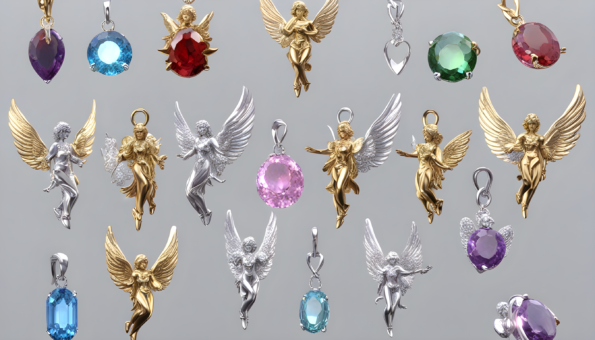 Birthstone Angel Charms