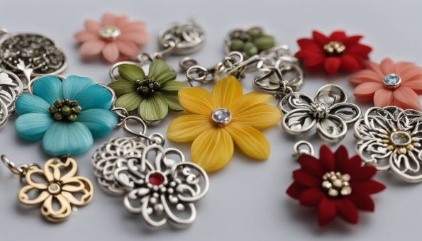 Variety of Flower charms
