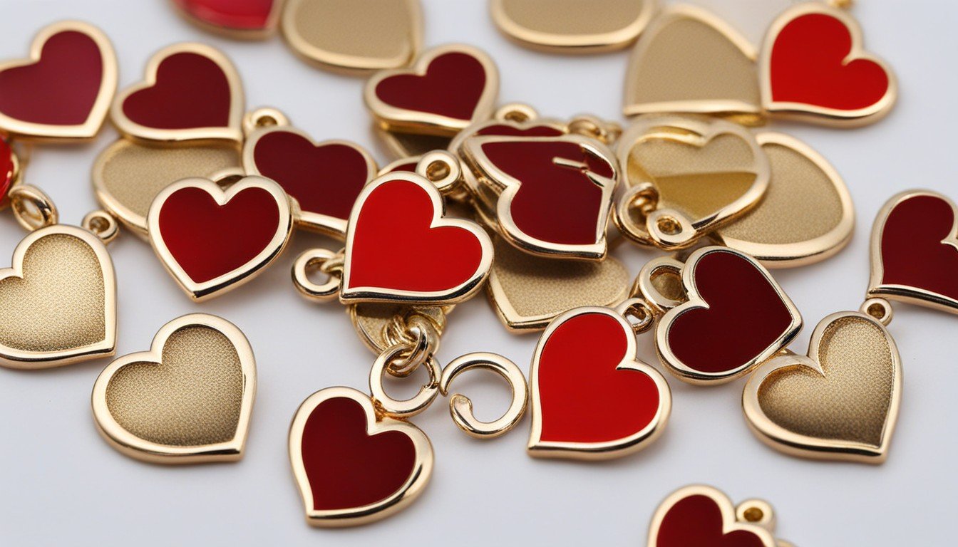 Heart charms in bulk