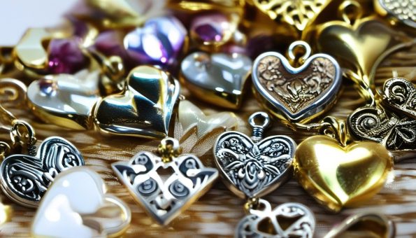 Heart charms in wholesale quantity