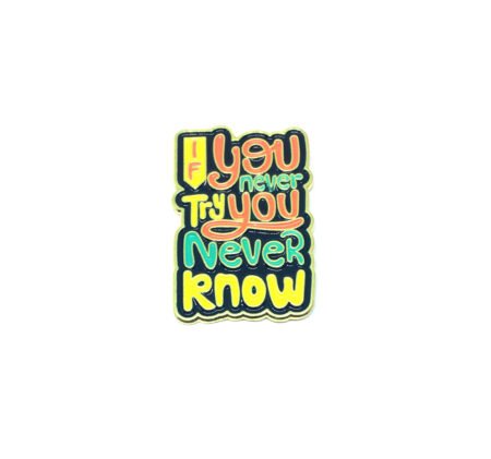 "If you Never try You Never Know" Charm