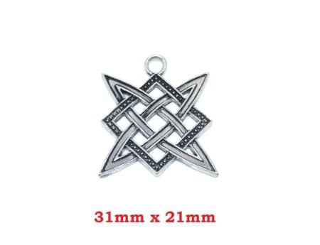 Slavic Valknut Square Charm - size