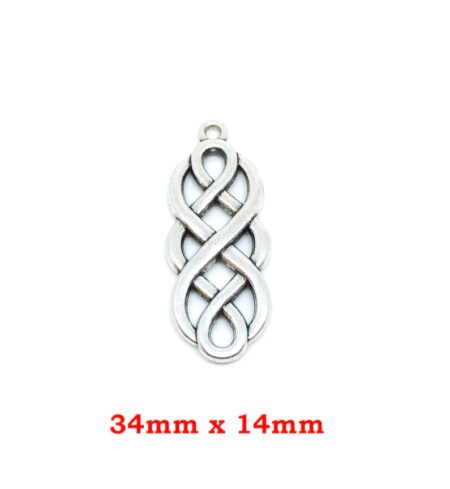 Vintage Celtic Knot Infinity Charm - size