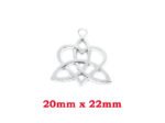 SVIN-006 Celtic Knot Triquetra Heart Charm