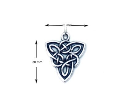 Celtic Triangle Knot Charm - size