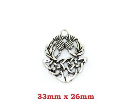Celtic Scottish Thistle Charm - size