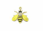 Rhinestone Enamel Bee Charm