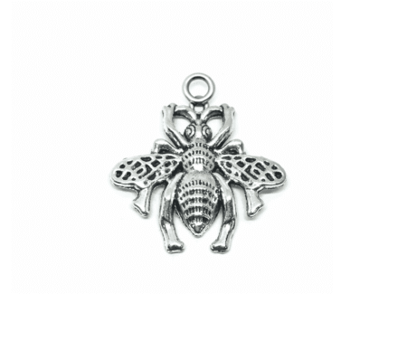 Silver-Toned Bee Charm