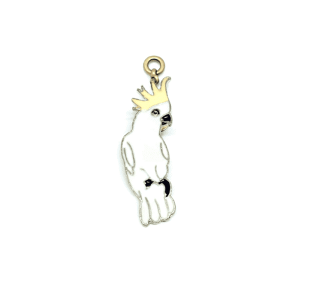 Enamel Cockatoo Charm