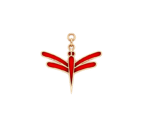 Red Enamel Dragonfly Charm