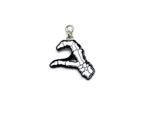 Skeletal Hand Enamel Charm