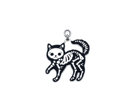 Skeleton Cat Charm