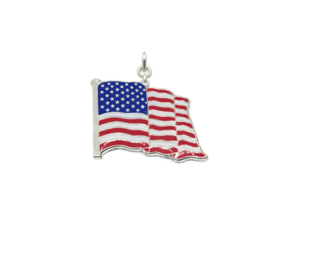 Waving American Flag Charm