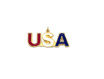 USA Enamel Charm with Flag Color