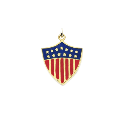 Gold United States Flag Charm