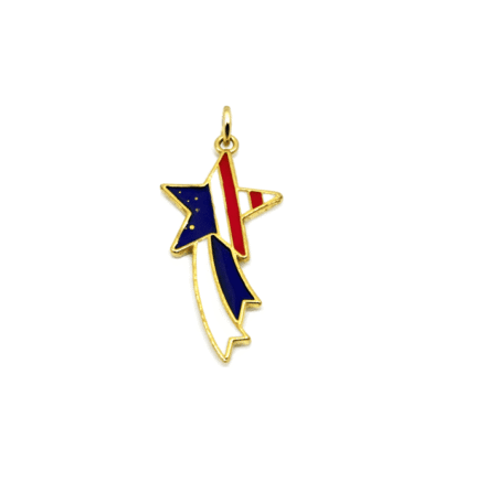 Patriotic Shooting Star Charm