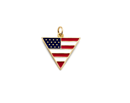 Triangular American Flag Charm