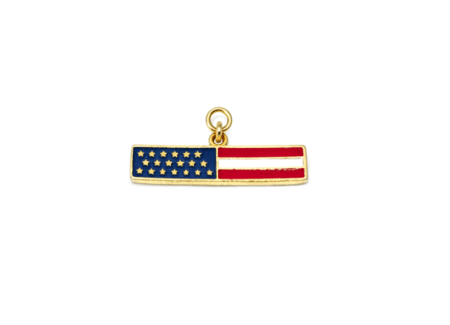 Rectangle American Flag Charm
