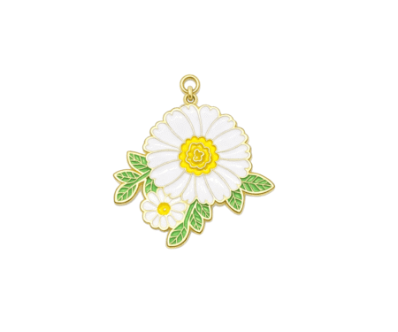 Gold-Tone Daisy Floral Charm