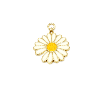 Golden Daisy Charm