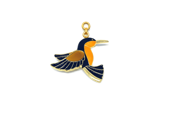 S-BHM-004 Colorful Hummingbird Enamel Charm