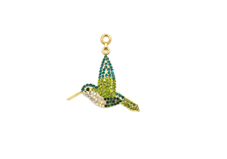 Rhinestones Hummingbird Charm