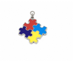 Vibrant Puzzle Piece Charm
