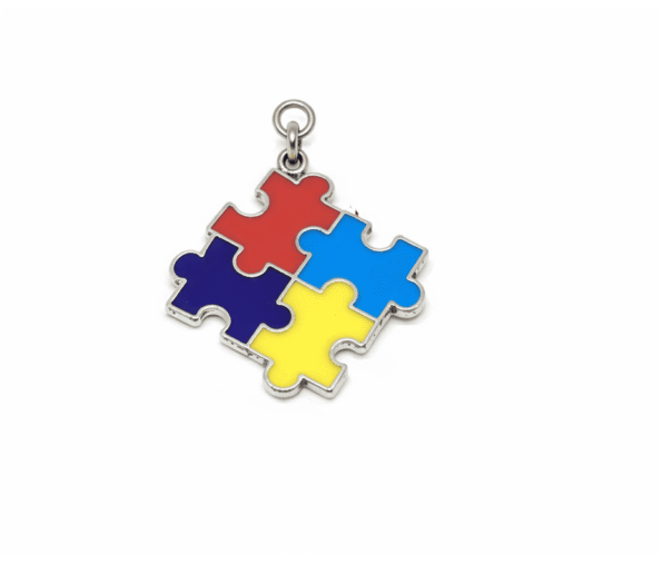 SPUZ-007 Vibrant Puzzle Piece Charm
