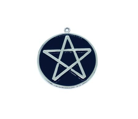 Black Enamel Pentacle Charm