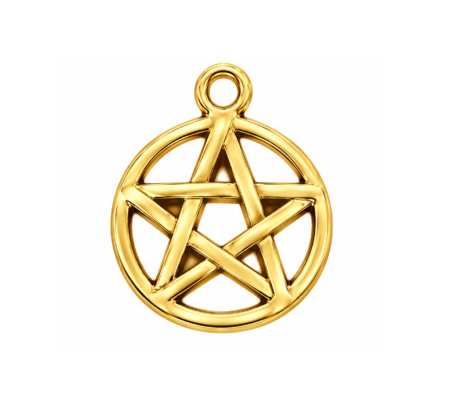 Gold Pentacle Charm